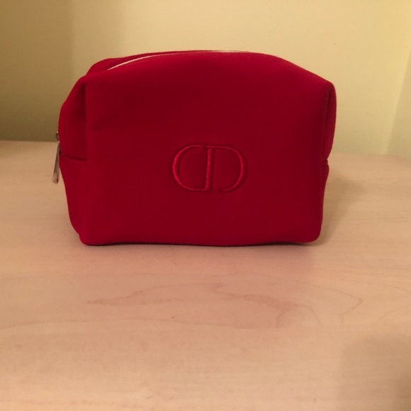 New Dior Red Zippered Cosmetic Case - Picture 5 of 5